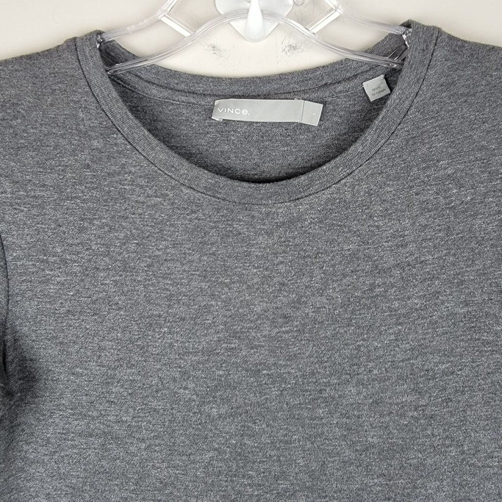 Vince Classic Basic Grey Asymmetrical Long Sleeve… - image 5